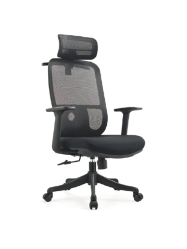 Contemporary Swivel Task Chair with Ergonomic Back Support & Headrest