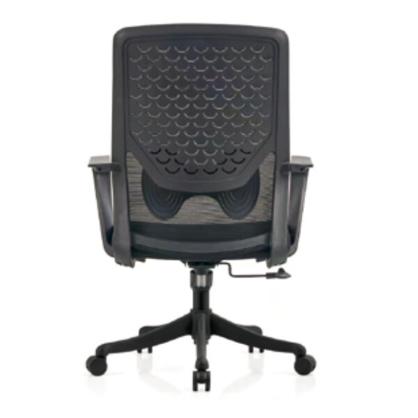Distinctive Grid-Pattern Black Mesh Office Chair