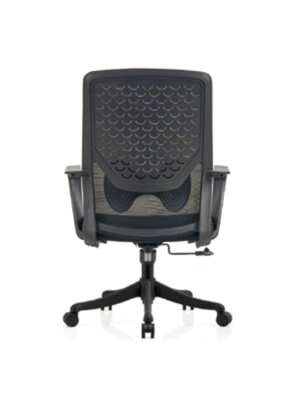 Distinctive Grid-Pattern Black Mesh Office Chair