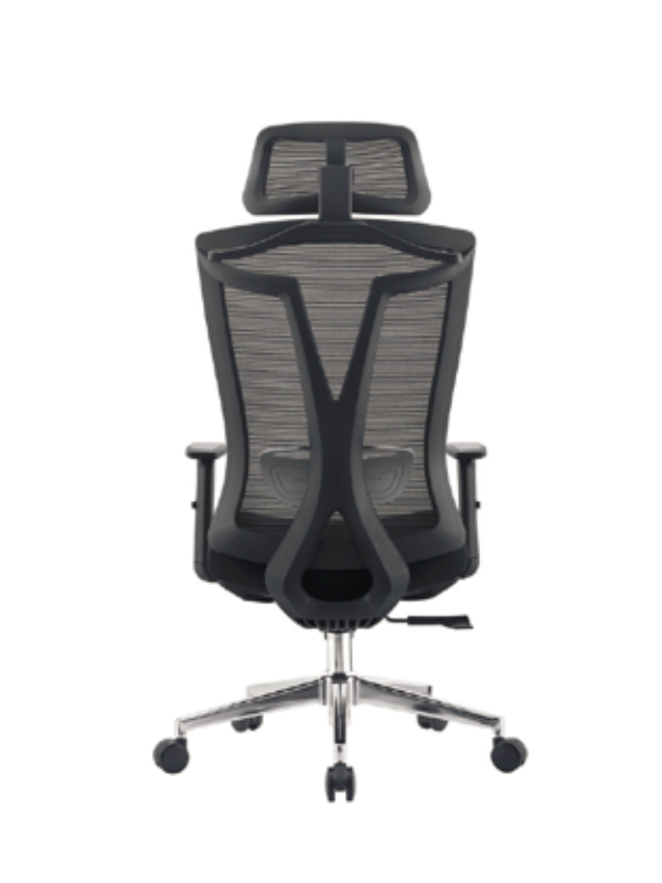 Dynamic Mesh Back Swivel Chair with Chrome Accents & Headrest