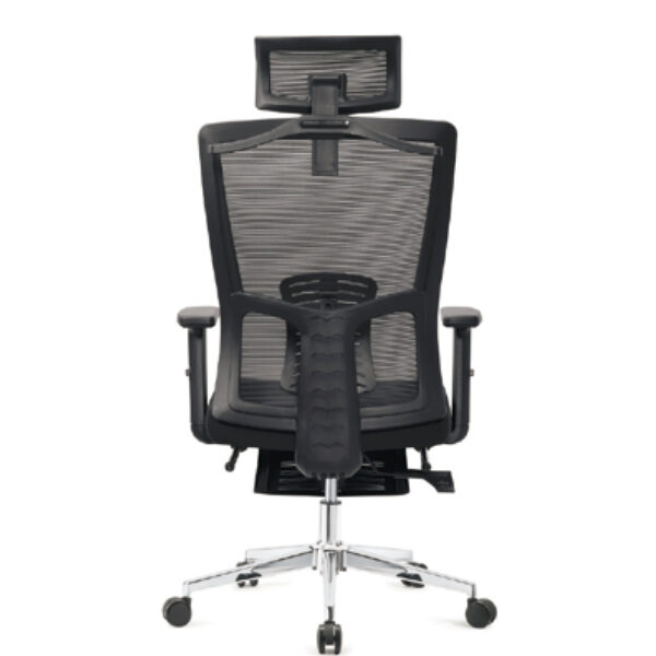 High-Back Swivel Chair with Advanced Lumbar Support & Headrest