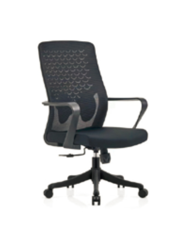 Mid-Back Swivel Chair with Unique Mesh Weave and Adjustable Features