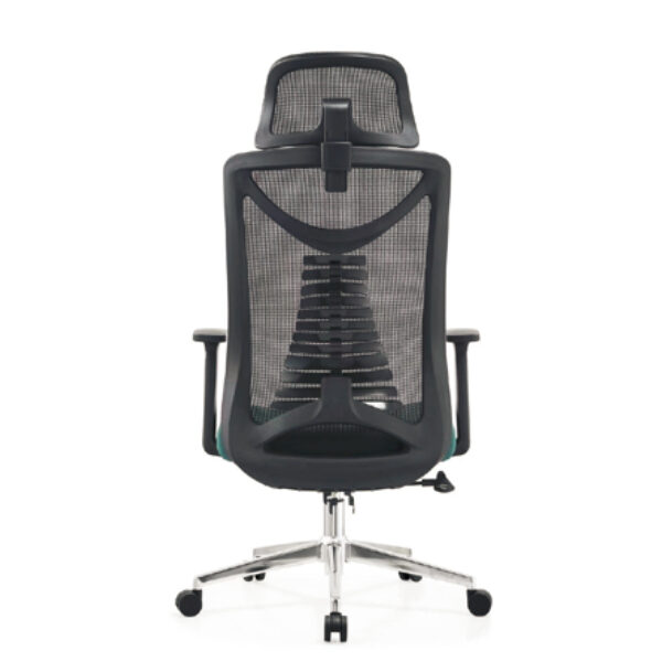 Stylish Mesh Office Chair with Teal Accent Seat