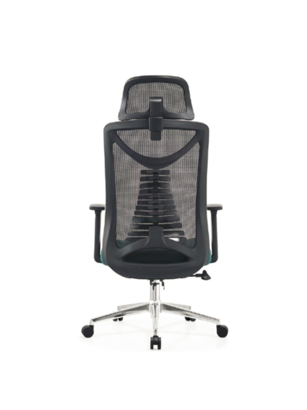Stylish Mesh Office Chair with Teal Accent Seat